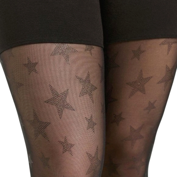 ❤️NWT VINTAGE TORRID LEGGING - STAR PRINT BLACK MESH PREMIUM - PLUS SIZE - Picture 3 of 12